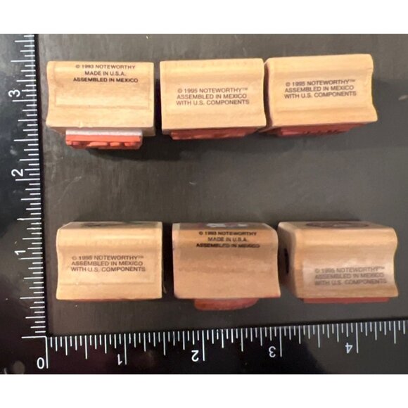 Vintage Easter-Themed Wood mounted Rubber Stamp Set Of 6 by Noteworthy - Picture 2 of 4